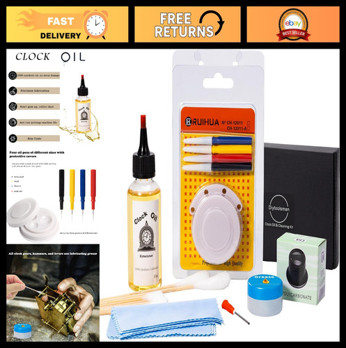 Clock oil kit - oil, grandfather