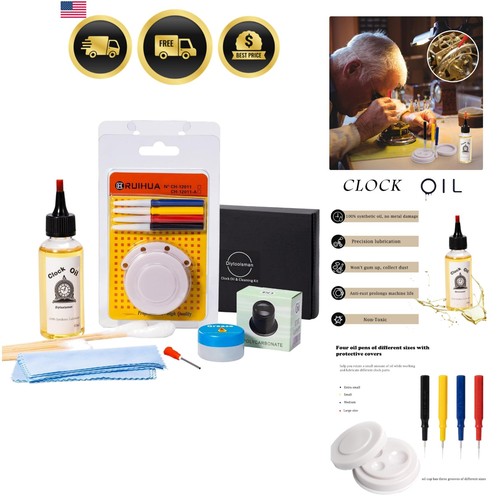Synthetic clock oil kit - synthetic, for